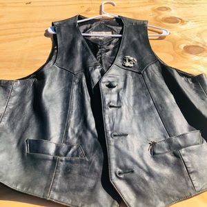 Leather Motorcycle Vest size‎ 48